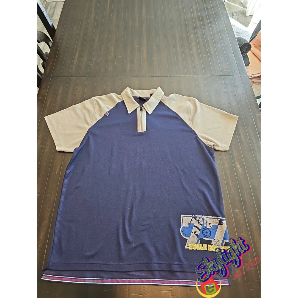 Bugle Boy Vintage 90's Big Logo Seven Polo Sailing Jeans BBJC‎ 77 Size L